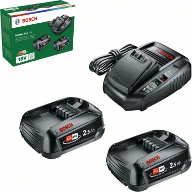Bosch Batterie-Set Starter Set 18 V 2.5 Ah 18 V Starter Set | 2 Akkus 1600A011LD